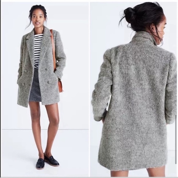 Sézane x Madewell Octave Blazer Coat Gray Wool Blend XXS EUC - Picture 8 of 10